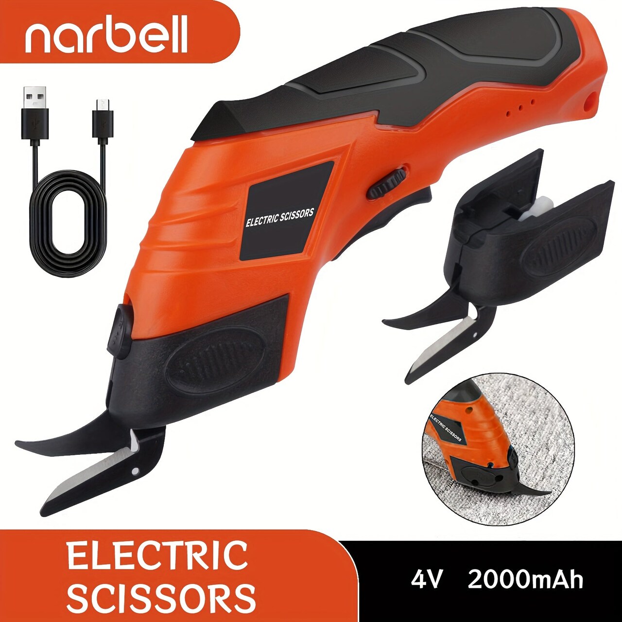 Cordless Electric Scissors, Compact Portable Electric Cutting Machine USB Charging